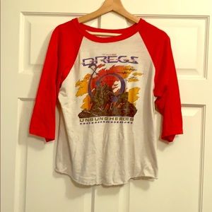Vintage “the dregs” unsung heroes baseball tee